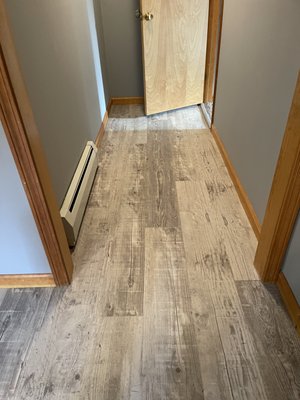 Installation of new vinyl plank flooring