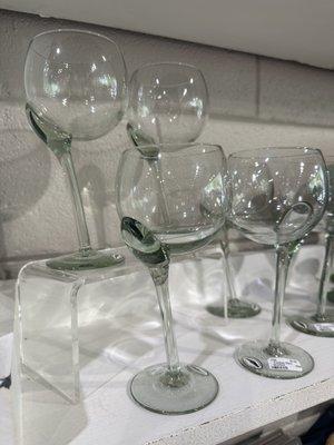 Loved these unusual wine glasses