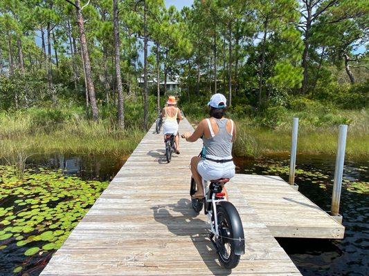 30A Electric Bikes on Trails at Watercolor, 30A