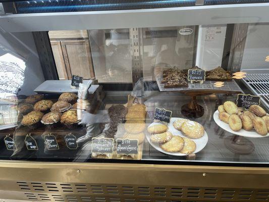 Pastry display. Look at these prices!!!