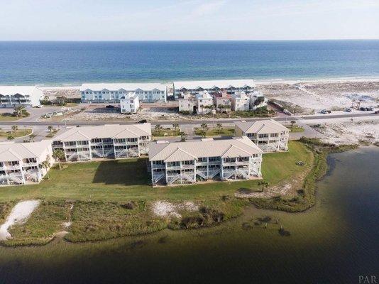 Villa Sabine Townhomes looking out to the Gulf of Mexico