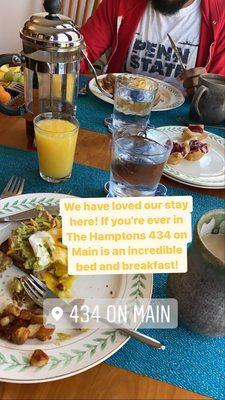 The breakfasts !!!! SO delicious! My husband is allergic to nuts and seafood and they were so awesome about accommodating us!