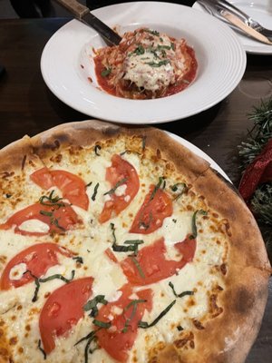 Margherita Pizza and pasta