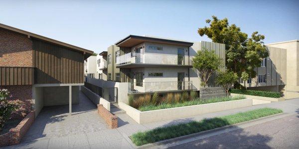 Los Angeles Co-Living Apartments: Exterior Front View