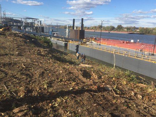 Riverbank Stabilization Project at Marathon Petroleum Terminal in Kenova, WV