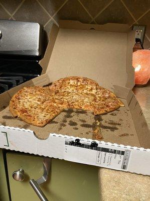 The wrong CHEESE pizza with the CORRECT order printed from their own store. They just didn't make it right.