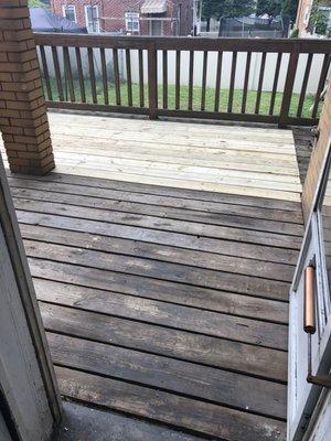 New deck installed by Matt