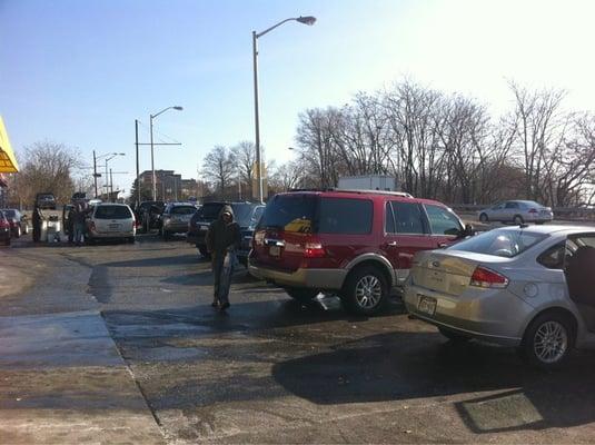 A busy day at Rainbow Car Wash