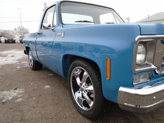 We can help you find the right wheels for your vehicle!  This customer was restoring their 76' C10 and we helped them get what they wanted.