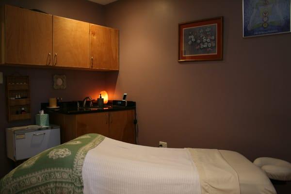 Massage treatment room