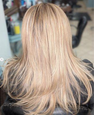 Babylights, color, haircut by our stylist Lauren @serving.hair