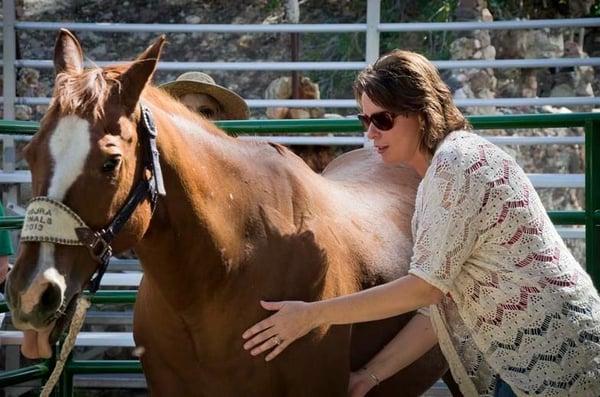 Tanya not only works with people, but also small and large animals.