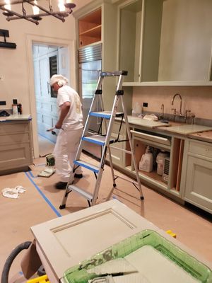 313 west 80th street, NY, painting of kitchen cabinets