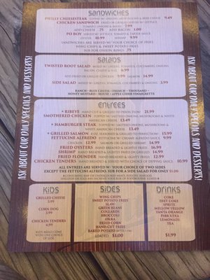 This is the other side of their menu