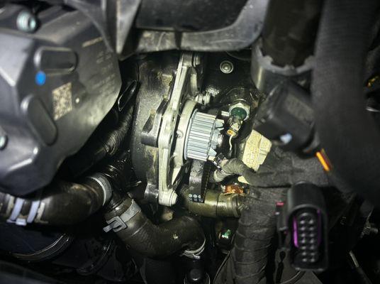 Here we have replaced a water pump on a Volkswagen.