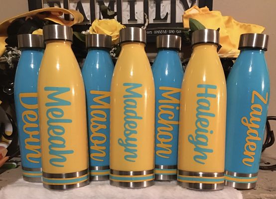 Personalized water bottles