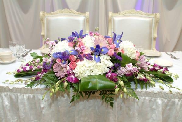 The gorgeous centerpiece at our engagement party.