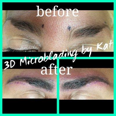 3D Microblading by Kat 
Before and after