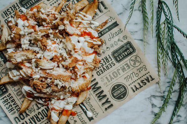 Buffalo Chicken Loaded Fries