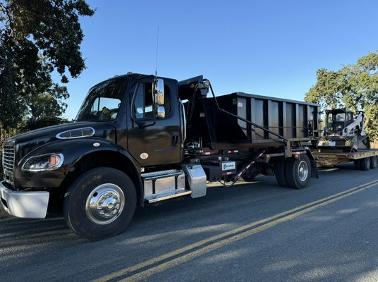 Sonoma County Soils dump truck and skid steer