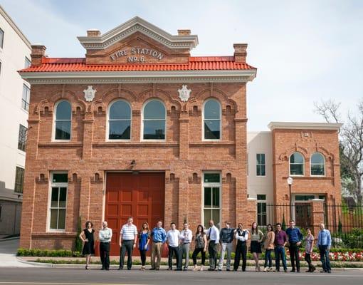 Axiom headquartered in historic Fire Station No. 6 on Washington Avenue.