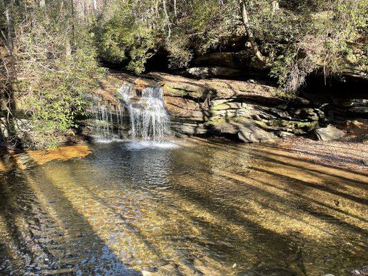 Cascades begin the hike, such a beautiful start to a trail!