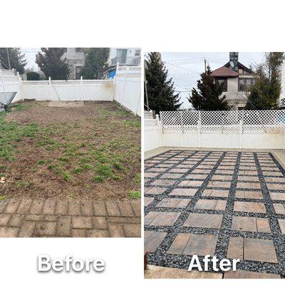 Permeable Paver backyard