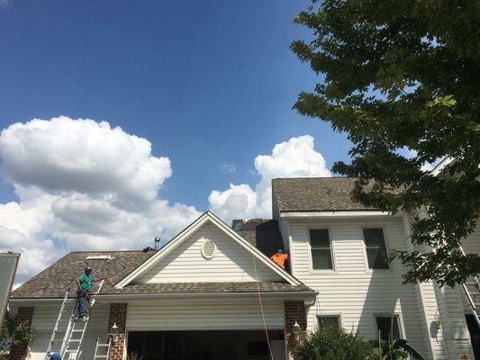 Residential roof job in Papillion, NE.