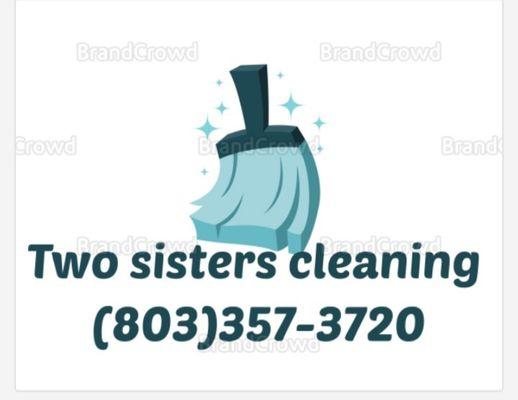 Two sisters cleaning