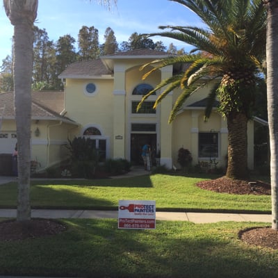 Exterior Painting - Yellow Stucco in Tampa, FL