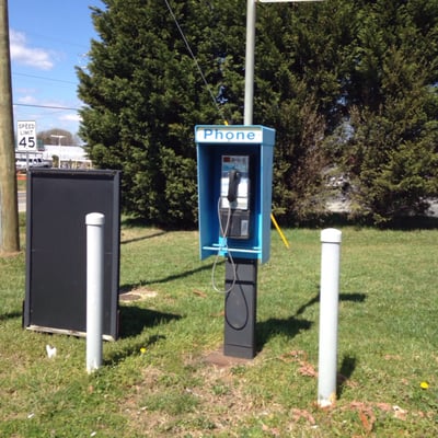 March 2016 Tony's still has a pay phone