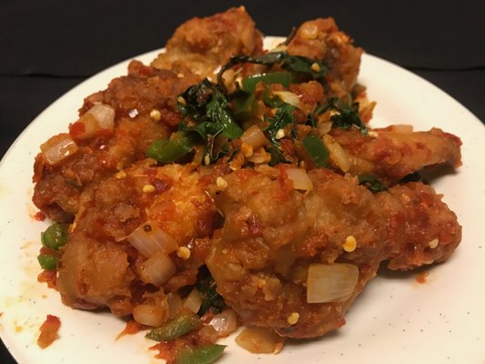 Special Spicy Basil Fried Chicken Wings