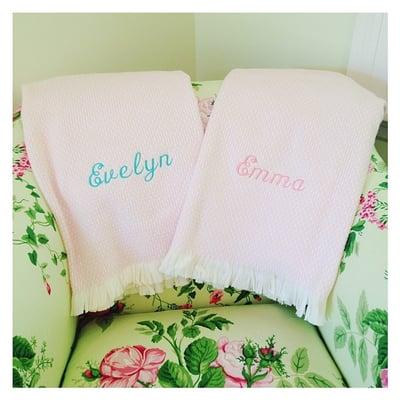 personalized twin grain of rice baby blankets