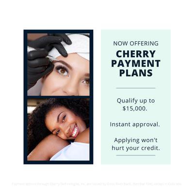 Payment plans available for Microblading and Powder Brow services.