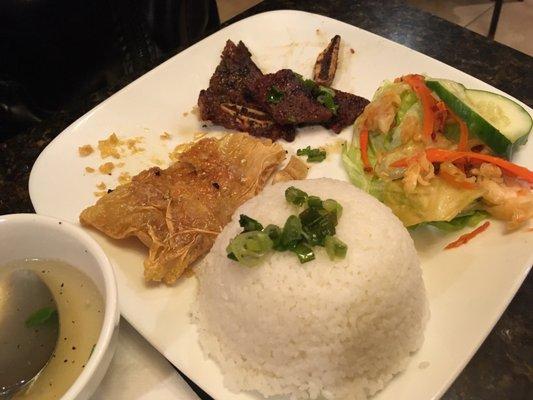 Korean ribs with fish cake