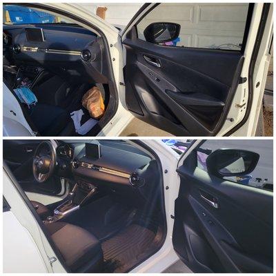 interior cleaning! before and after