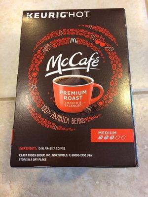 McCafe K-cups from Kraft Foods Group. Good Coffee.