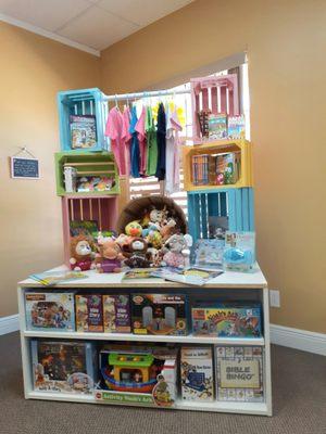 Visit our newly expanded Kid's Korner for toys, games, puzzles and more!