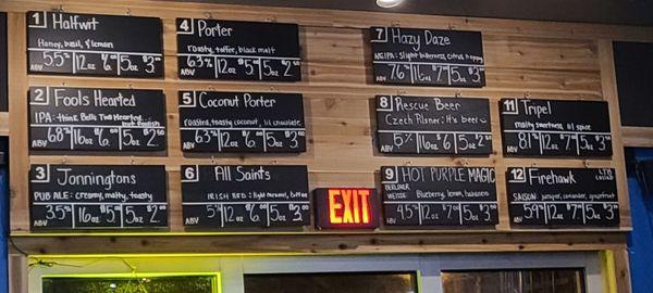 Current tap list...