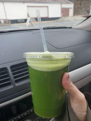 Sweet green juice.