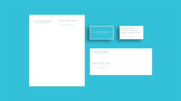 Lifeworks Psychotherapy Center Branding and Stationery