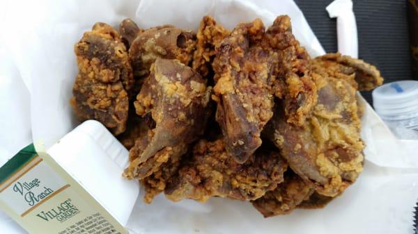 Fried chicken livers.