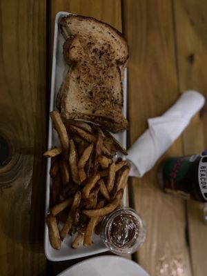 3 grilled cheese is my fave! and their freshcut fries & house made ketchup