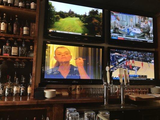 Plenty of TVs in the bar area