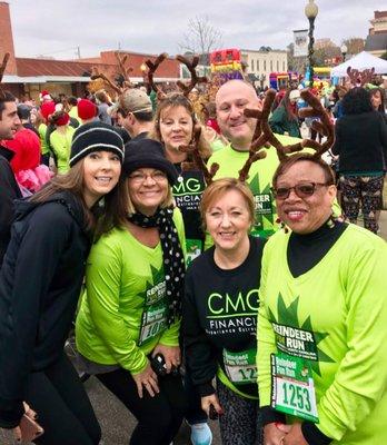 CMG financial was a proud sponsor of the 11th Annual Reindeer Fun Run in Aberdeen, NC