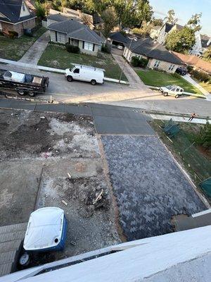 Paver driveway and a concrete city approach/ sidewalk