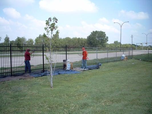 Iron fence repaint