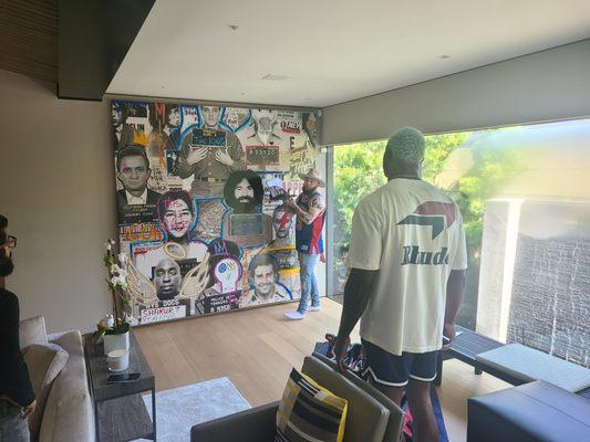 Just installed an original Travis Austin for NFL Seahawks 
DK Metcalf in the Hollywood Hills.