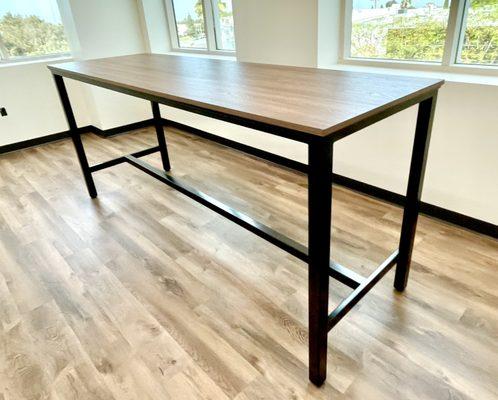 Custom bar height tables available in many sizes