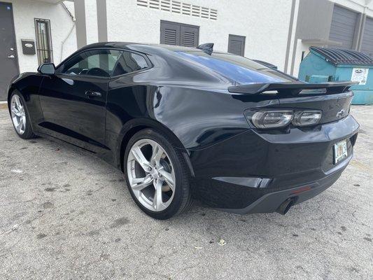 REAR OF THE 2021 CHEVROLET CAMARO REPAIRS.